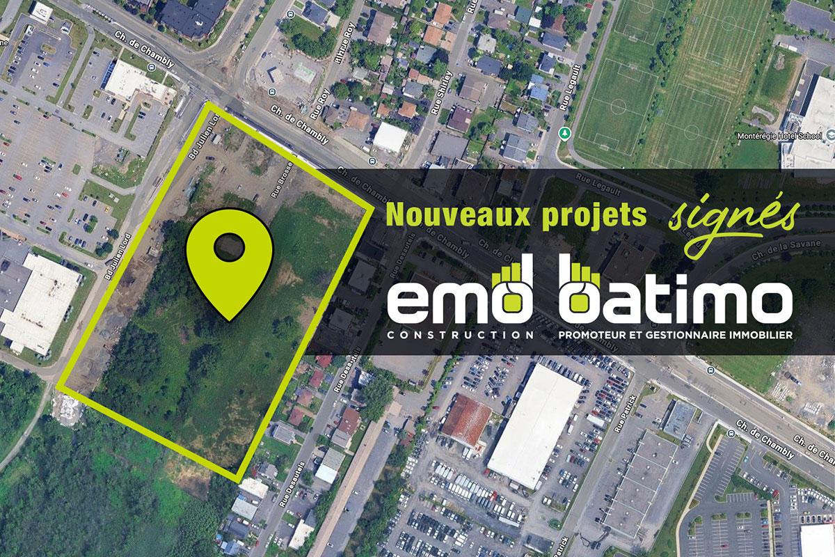 EMD-Batimo planifie deux projets résidentiels à Longueuil. Crédit : EMD-Batimo