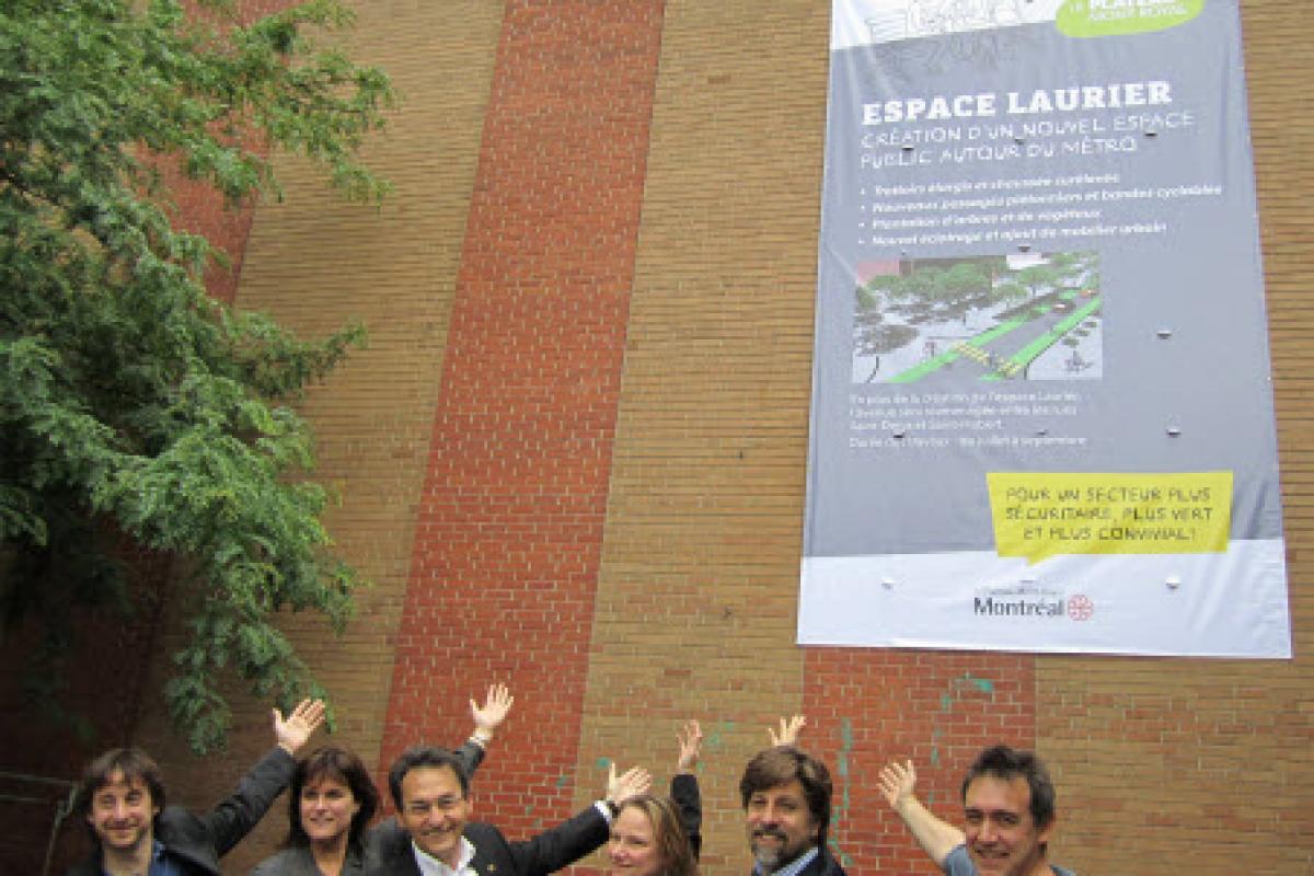 Début des travaux de l'espace Laurier