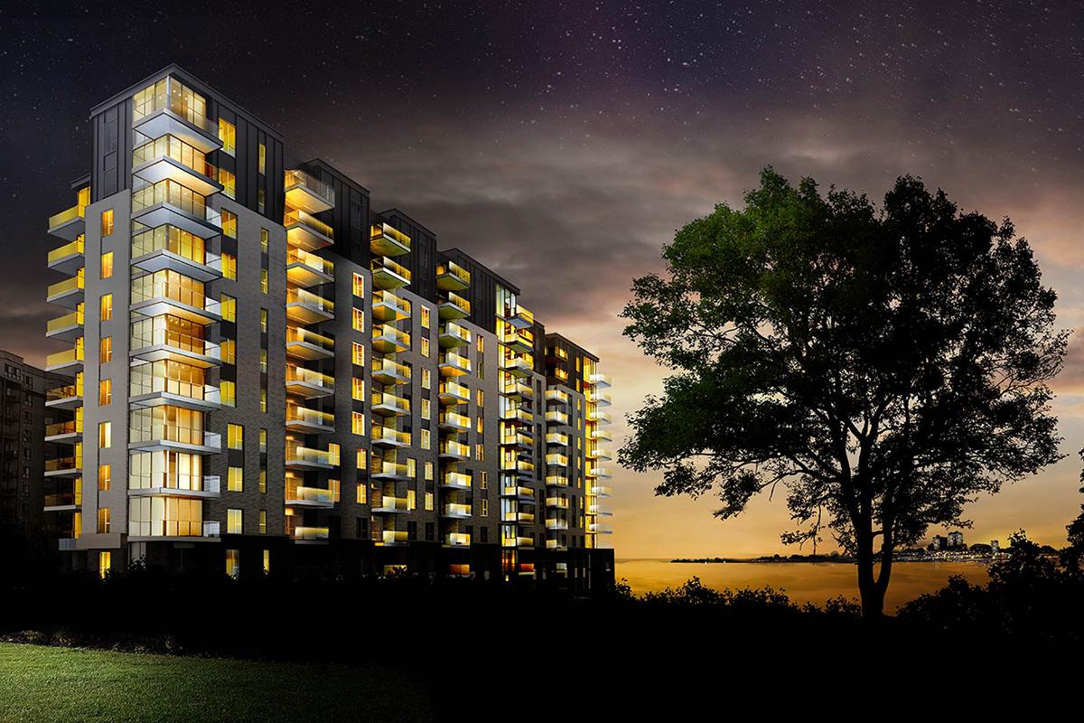 Construction de près de 657 logements sur la rive sud de Montréal. Crédit : Fluvia Îlots urbains locatifs