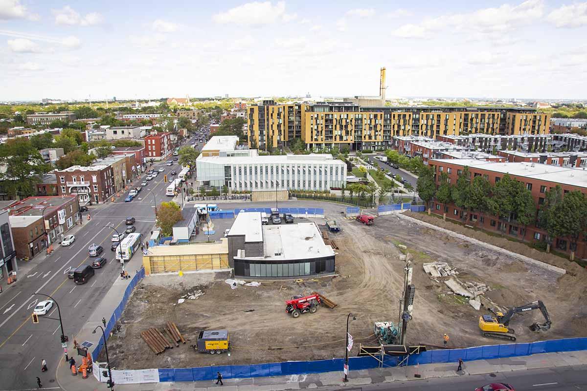 Chantier de l'Îlot Rosemont, un exemple de projet découlant du programme AccèsLogis Québec - Crédit: Laurent Canigiani