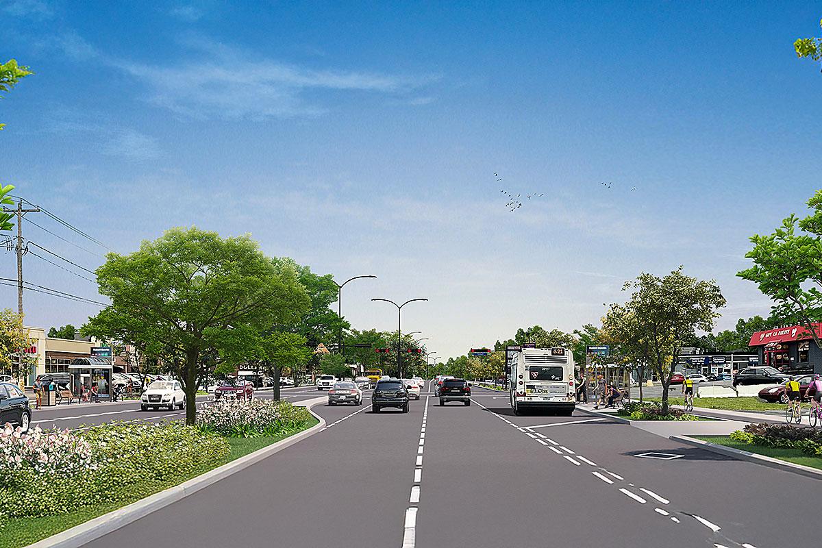Longueuil et Brossard lancent la réfection de Grande Allée. Crédit : Ville de Longueuil