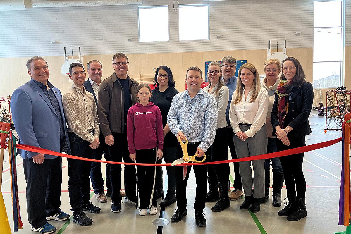 L’école Saint-Gérard inaugure un nouveau gymnase à Desbiens. Crédit : Centre de services scolaire du Lac-Saint-Jean