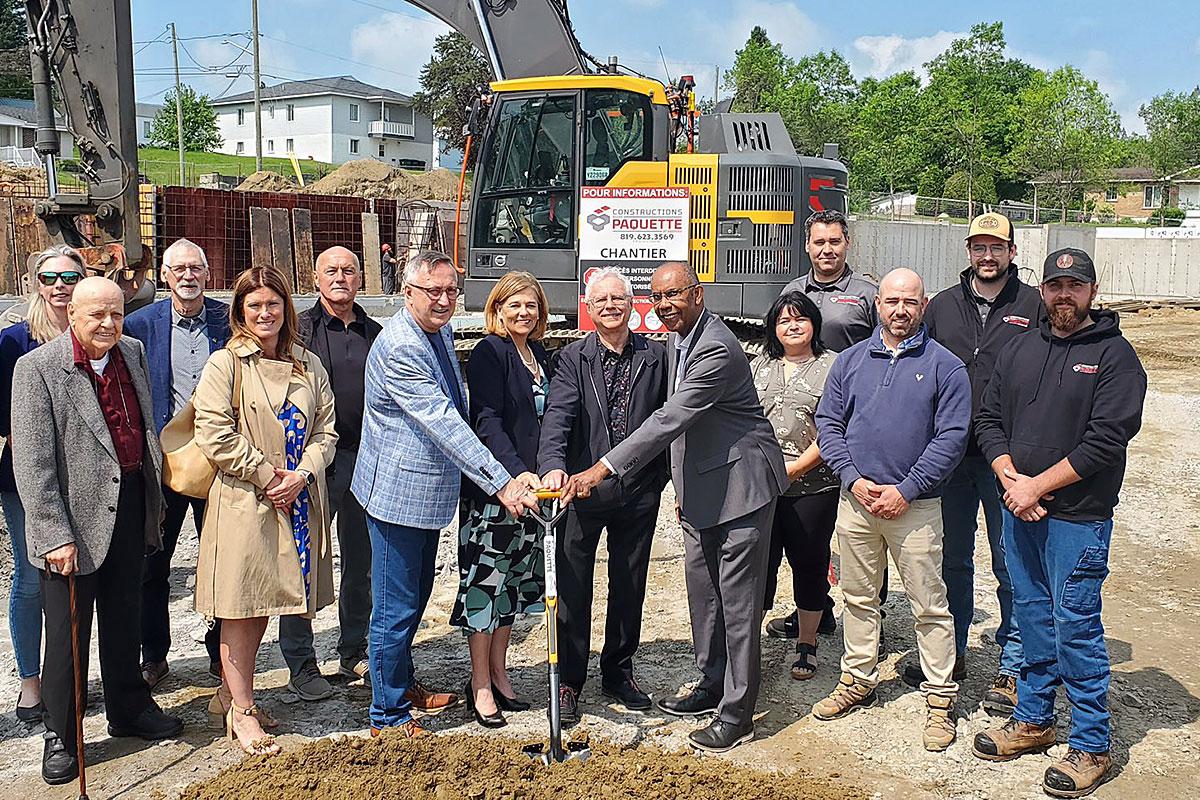 Début du chantier du projet des Habitations de Mont-Laurier. Crédit : Ville de Mont-Laurier