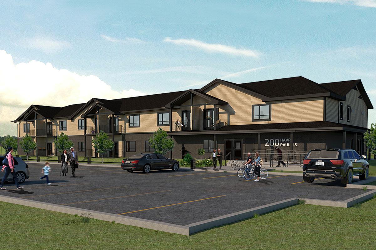 Construction de logements abordables pour ainés dans Lanaudière. Crédit : Lachance et Associés architectes