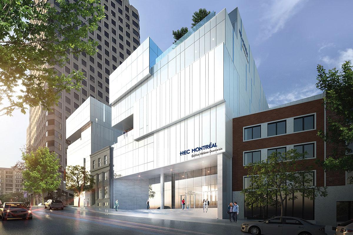 Le chantier du futur édifice de HEC Montréal progresse. Crédit : HEC Montréal