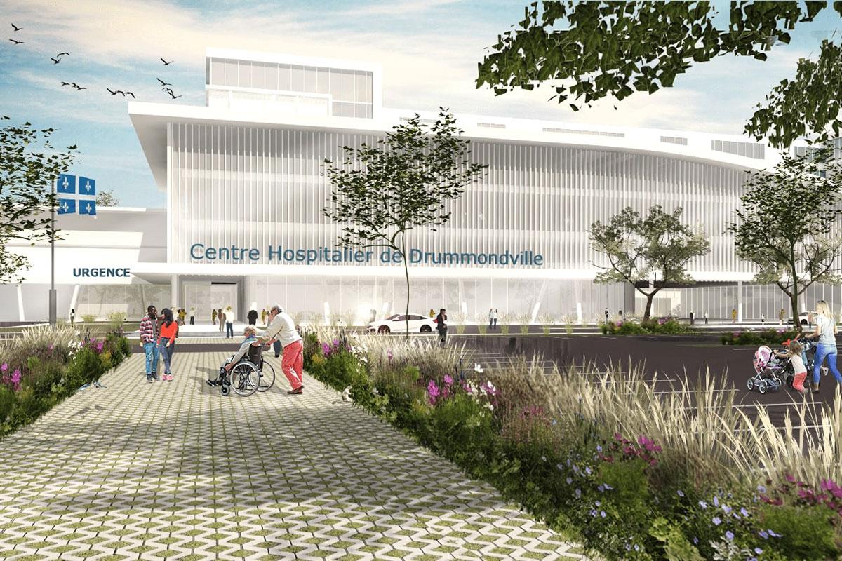 Drummondville : le projet de remplacement de l'Hôpital Sainte-Croix se concrétise. Crédit : Centre intégré universitaire de santé et de services sociaux de la Mauricie-et-du-Centre-du-Québec