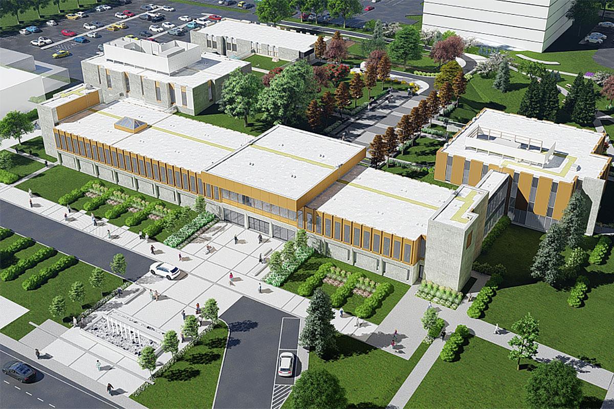 L’hôtel de ville de Laval fait peau neuve. Crédit : Magil Construction