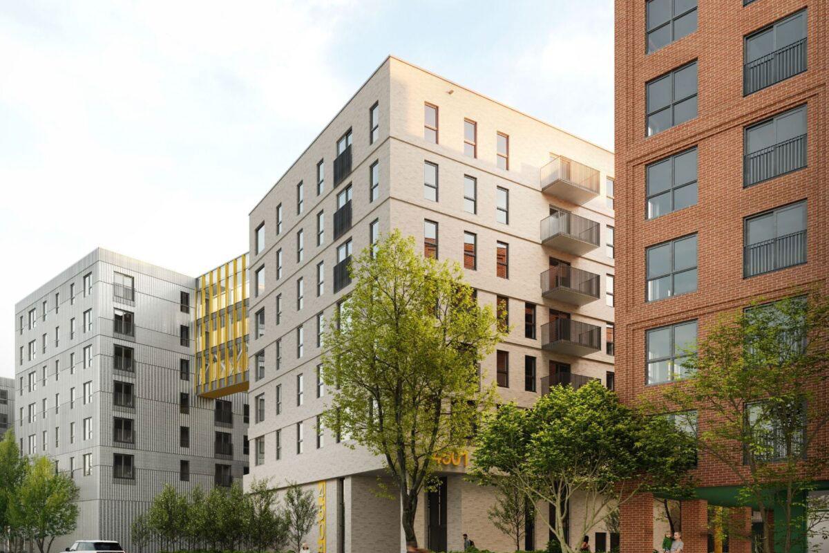 Montréal appuie la réalisation de 350 logements abordables au Technopôle Angus. Crédit : Société de développement Angus