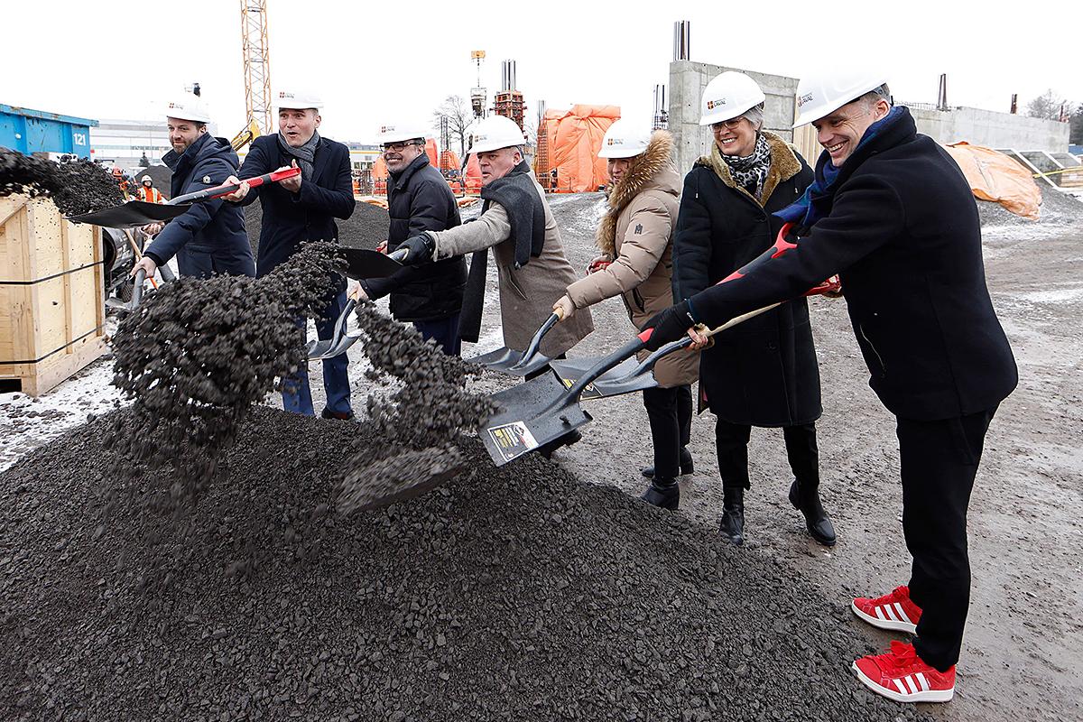 Coup d’envoi des travaux de construction du complexe scientifique de l’Institut nordique du Québec. Crédit : Université Laval - Yan Doublet