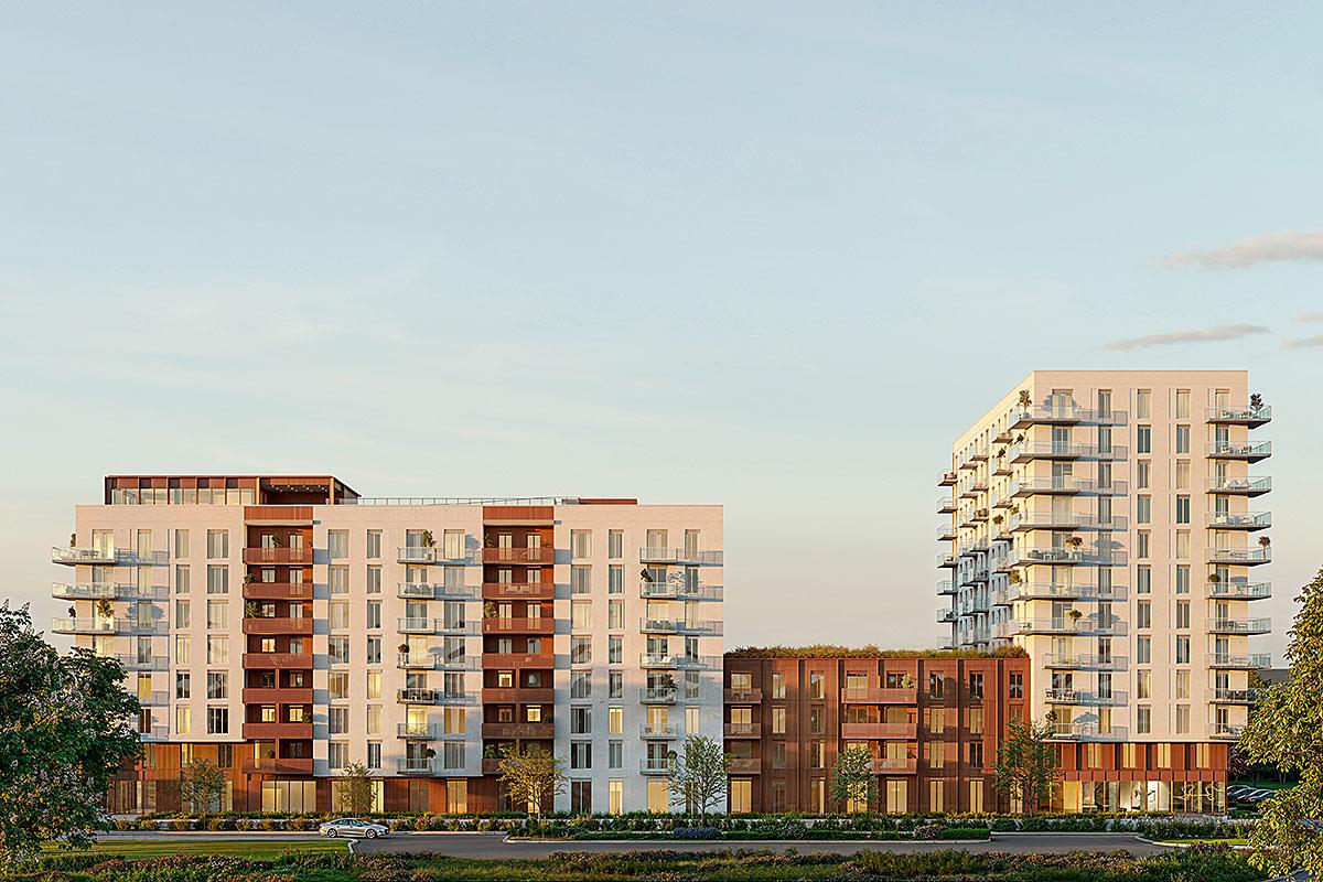 Début de la construction du projet locatif Jovia à Joliette. Crédit : blanchette archi.design