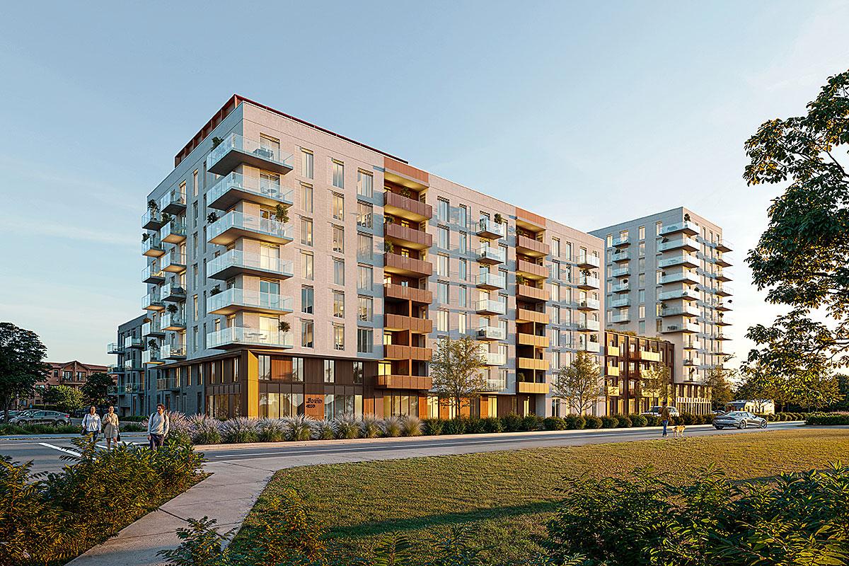 Jovia s’élève au centre-ville de Joliette. Crédit : Jovia Immobilier