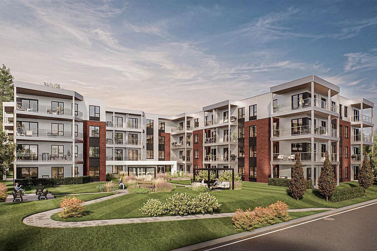 Le chantier du projet locatif Le Laurence sur les Rives est lancé à Trois-Rivières. Crédit : BLH Architectes