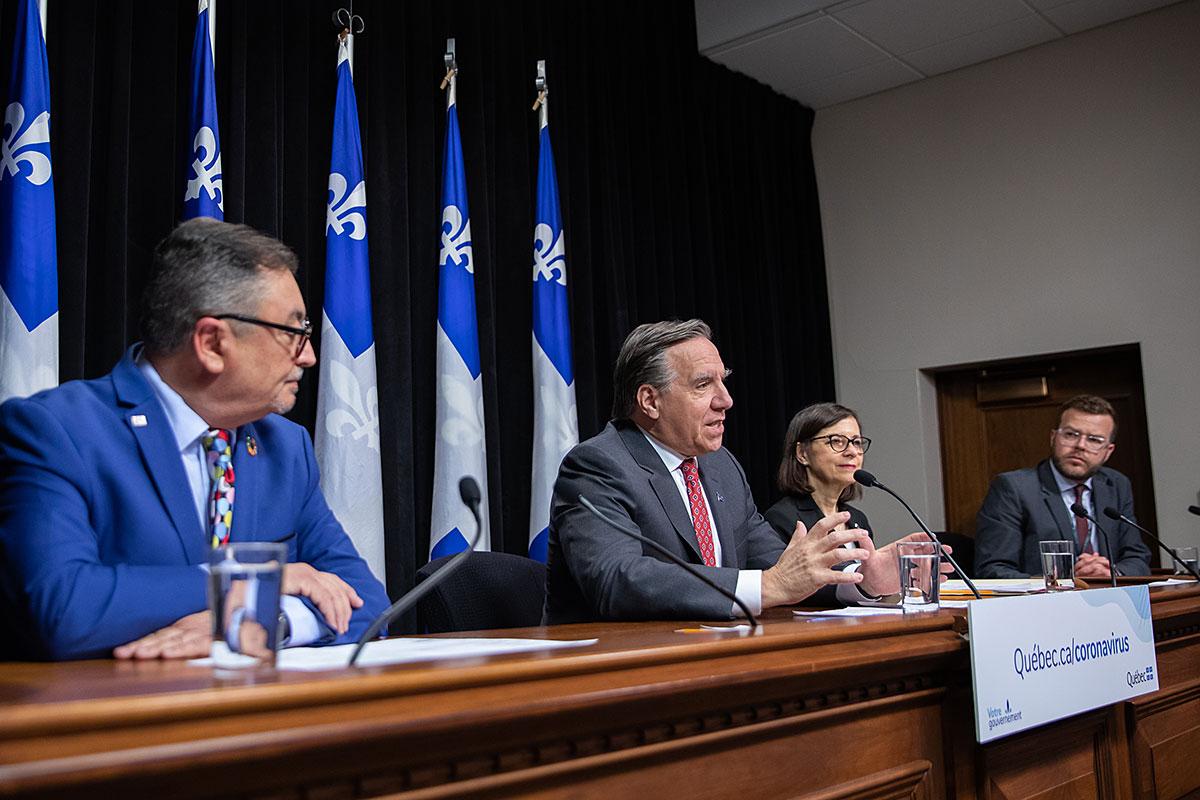 Conférence de presse du 20 mars 2020 - Crédit : Emilie Nadeau