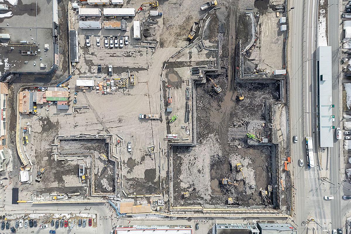 Prolongement de la ligne bleue : l’excavation complétée aux stations Vertières et Madeleine-Parent. Crédit : STM