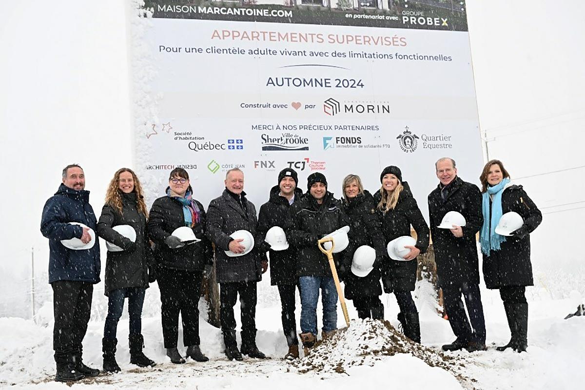 Sherbrooke : construction de la première Maison Marc-Antoine. Crédit : Cabinet de la ministre responsable de l'Habitation