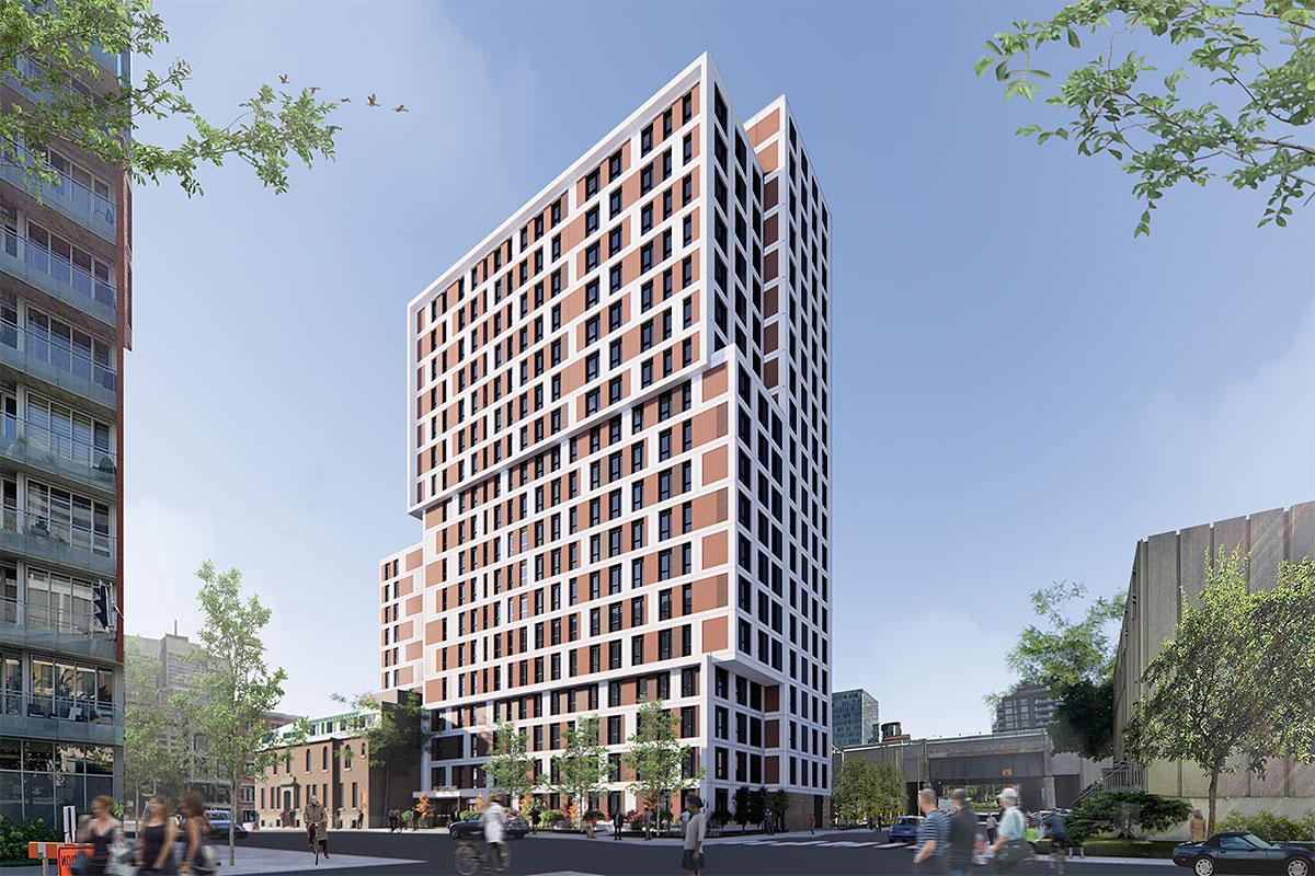 Lancement de la construction du projet UTILE Griffintown. Crédit : UTILE