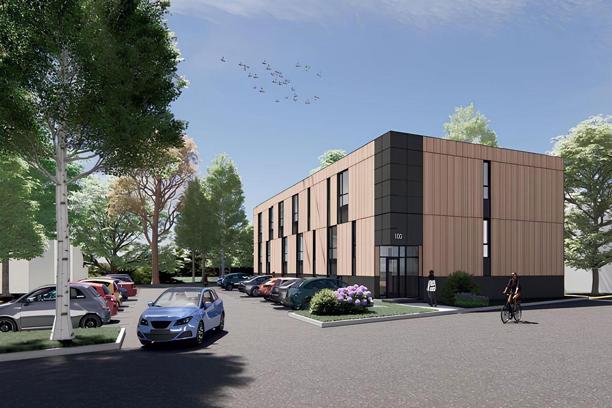Construction de 24 logements abordables à La Malbaie. Crédit : Cabinet de la ministre responsable de l'Habitation