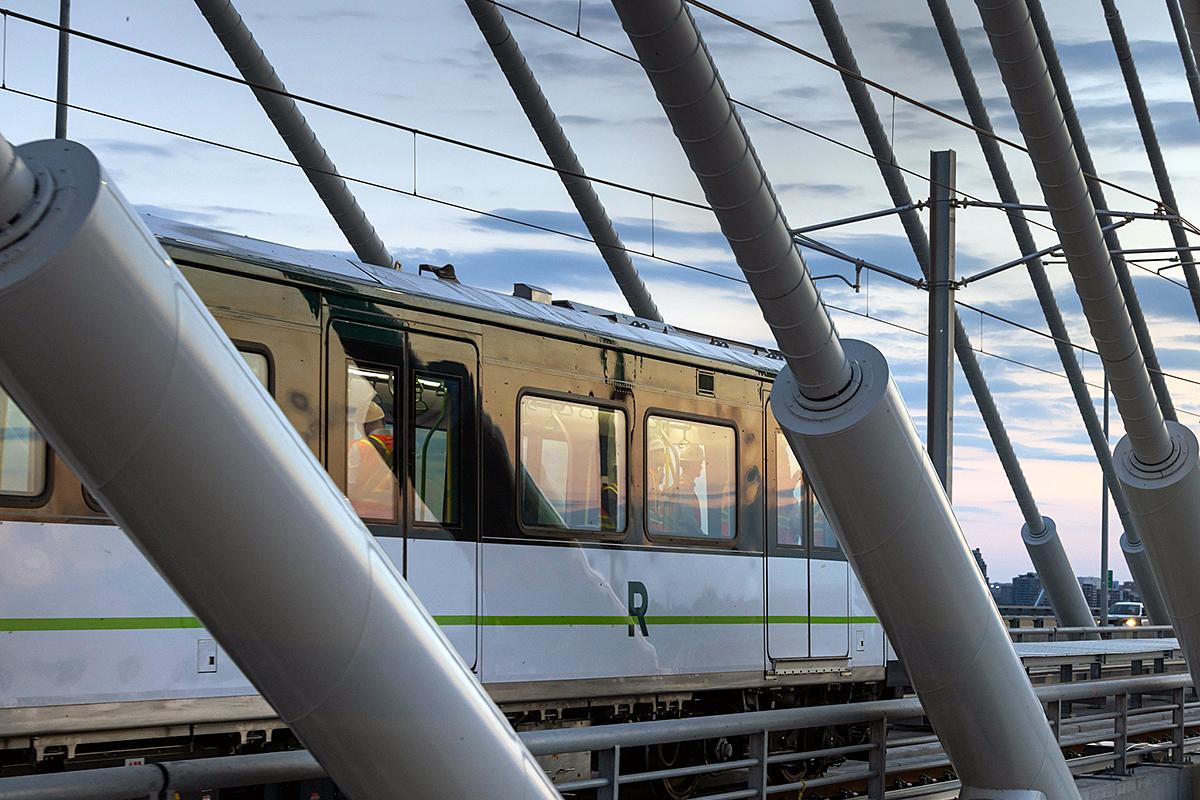 REM : début de la marche à blanc entre les stations Brossard et Gare Centrale. Crédit : Thierry Du Bois / REM