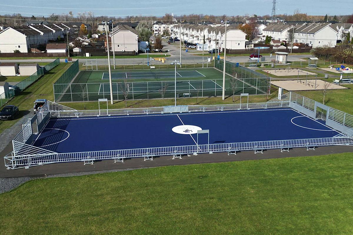 Lancement d’un appel de candidatures pour la construction de mini-terrains multisport. Crédit : Fondation Impact de Montréal 