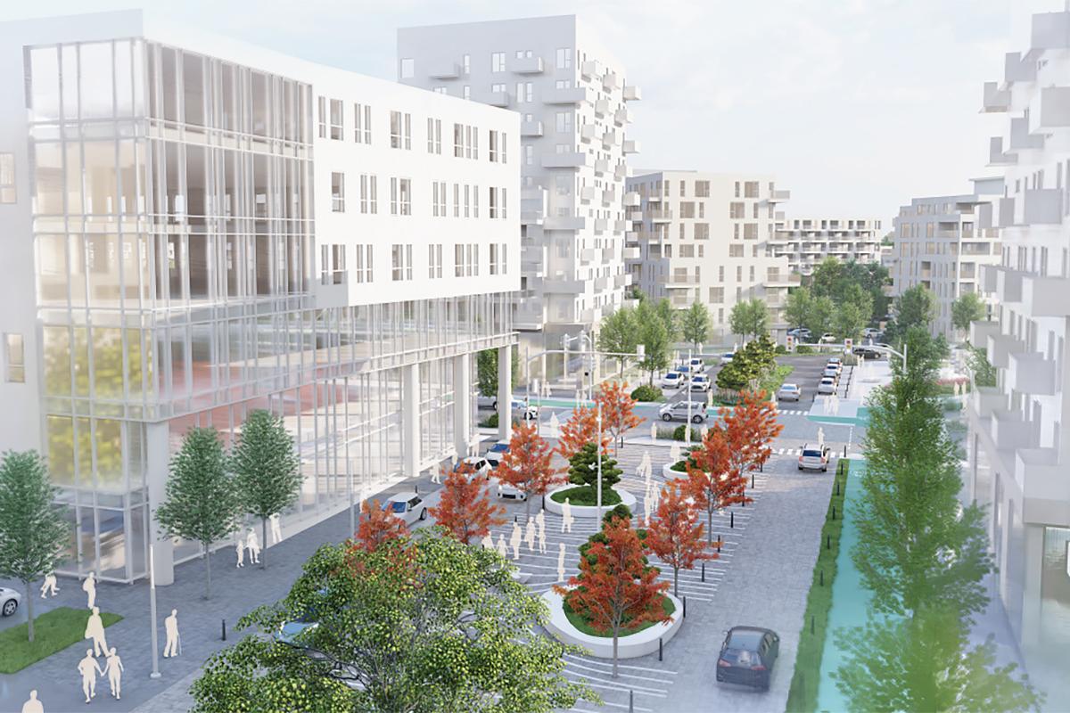 Salaberry-de-Valleyfield présente le futur quartier Moco. Crédit : domus architecture + design urbain