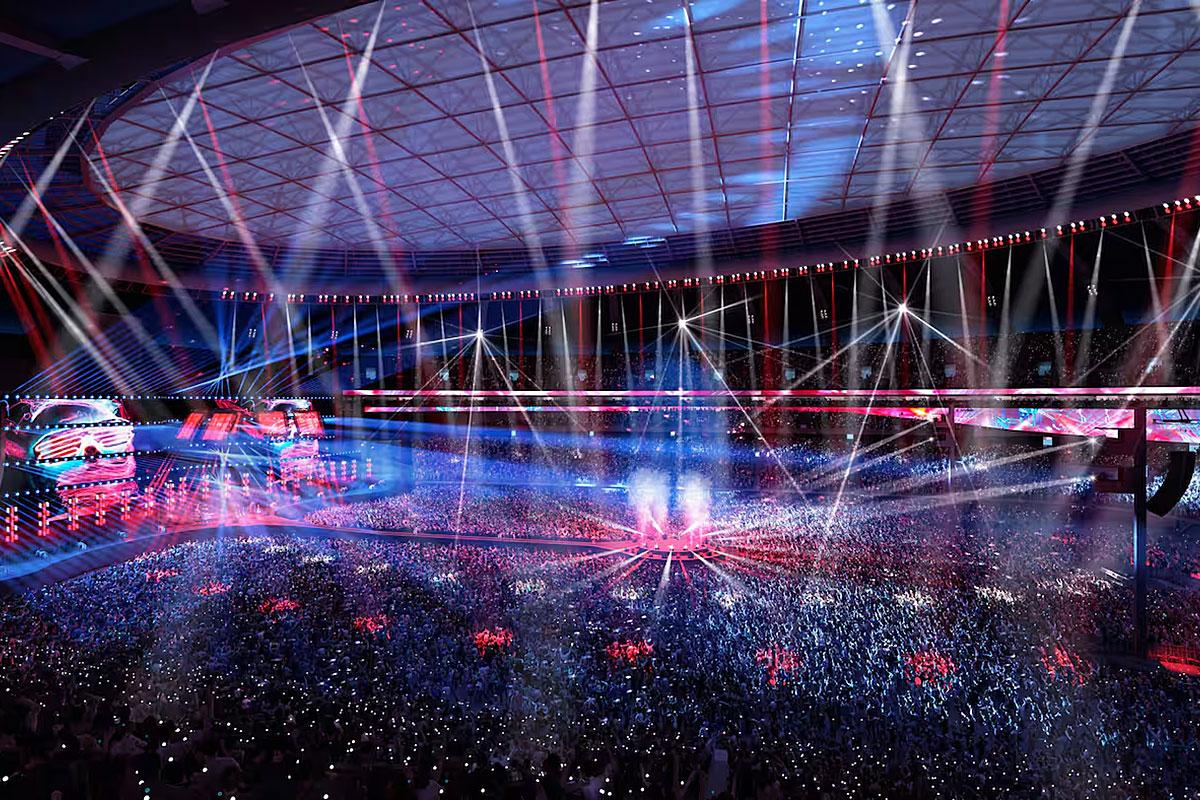 Le chantier de modernisation du Stade olympique se poursuit. Crédit : Populous | A49