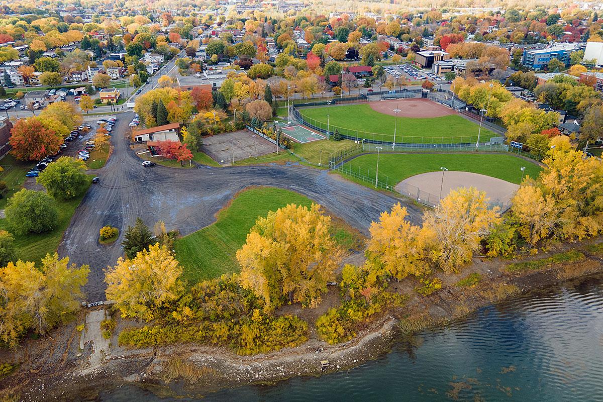 Travaux d'envergure au parc Clémentine-De La Rousselière. Crédit : Benoit Nantel