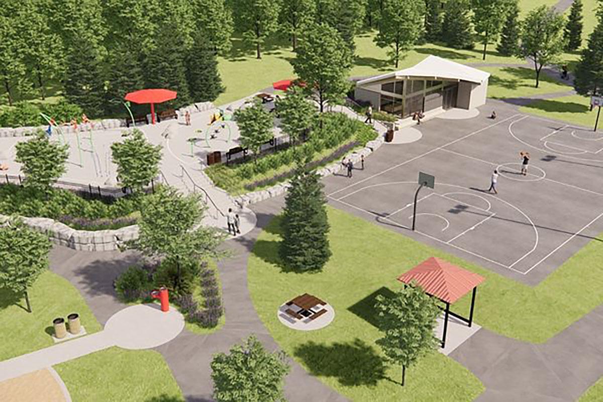 Réaménagement du parc Élizabeth-Lochtie. Crédit : Ville de Saint-Bruno-de-Montarville
