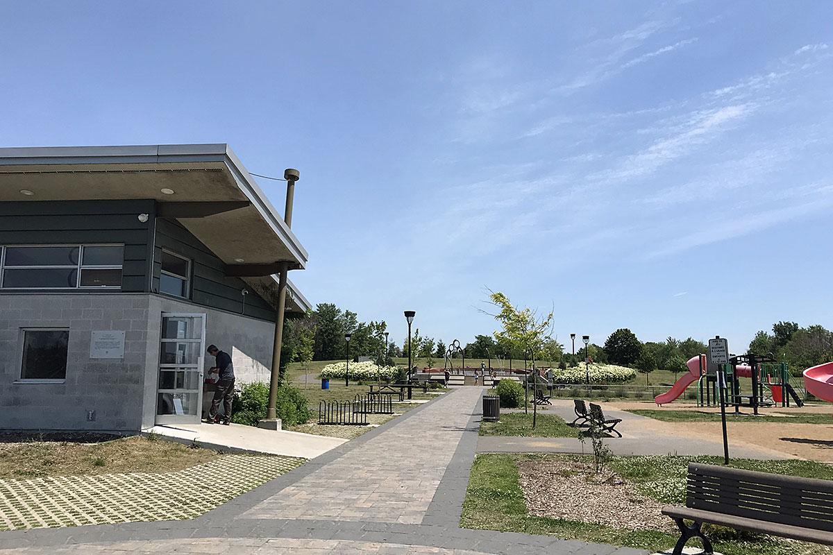 Travaux d’infrastructures au parc Félix-Leclerc. Crédit : Ville de Montréal