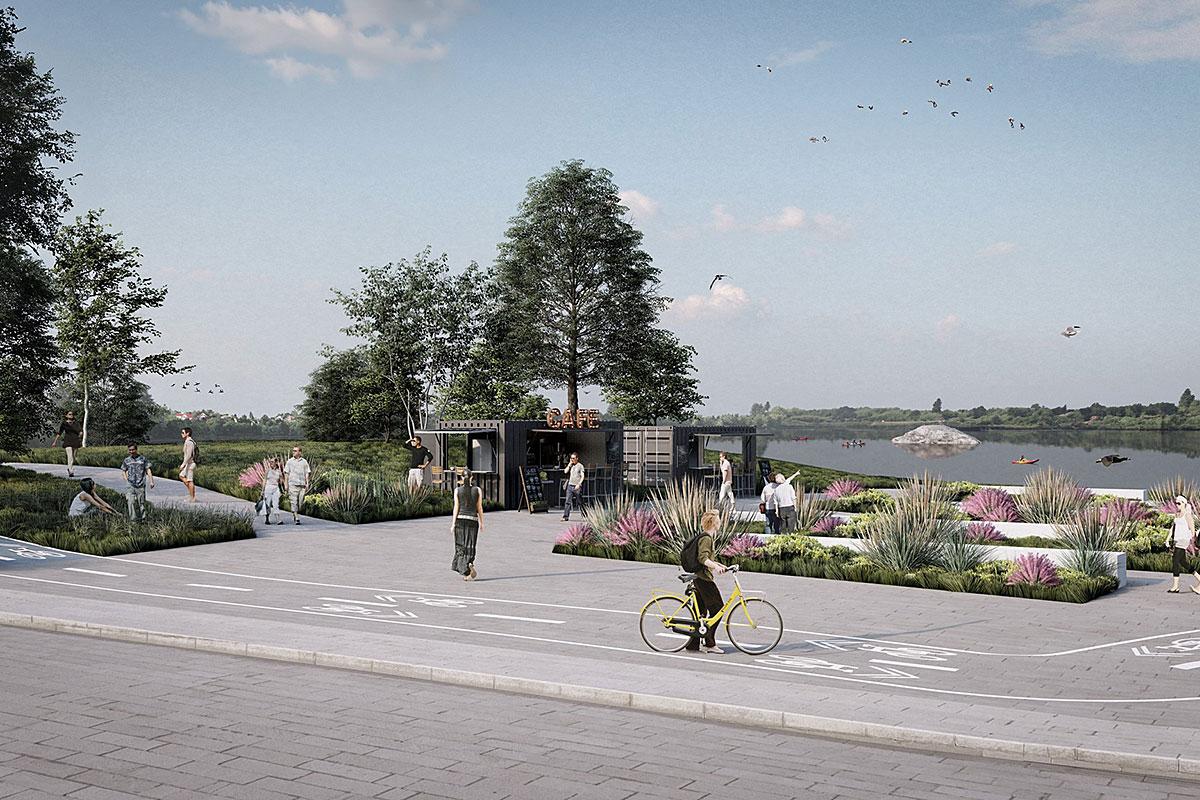 Rouyn-Noranda : vers une restauration durable du lac Osisko. Crédit : Atelier urbain