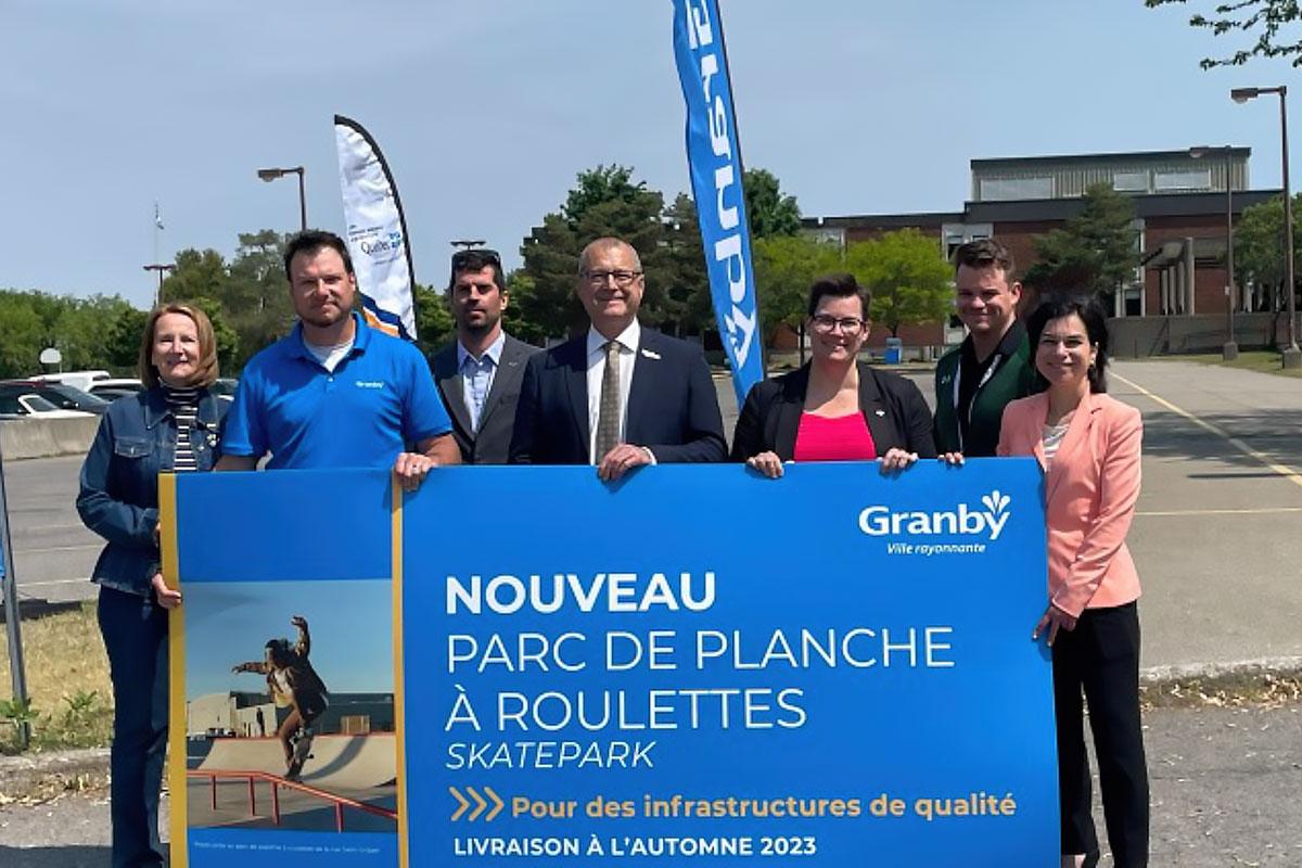 Granby aura un nouveau parc de planche à roulettes. Crédit : Centre de services scolaire du Val-des-Cerfs