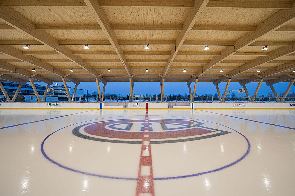 Sorel-Tracy obtiendra la prochaine patinoire BLEU BLANC BOUGE. Crédit : Fondation des Canadiens pour l’enfance