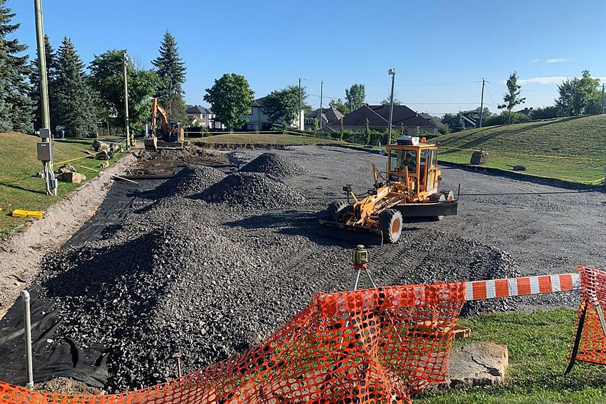 Construction d’une patinoire réfrigérée à Notre-Dame-de-l’Île-Perrot. Crédit : Ville de Notre-Dame-de-l’Île-Perrot