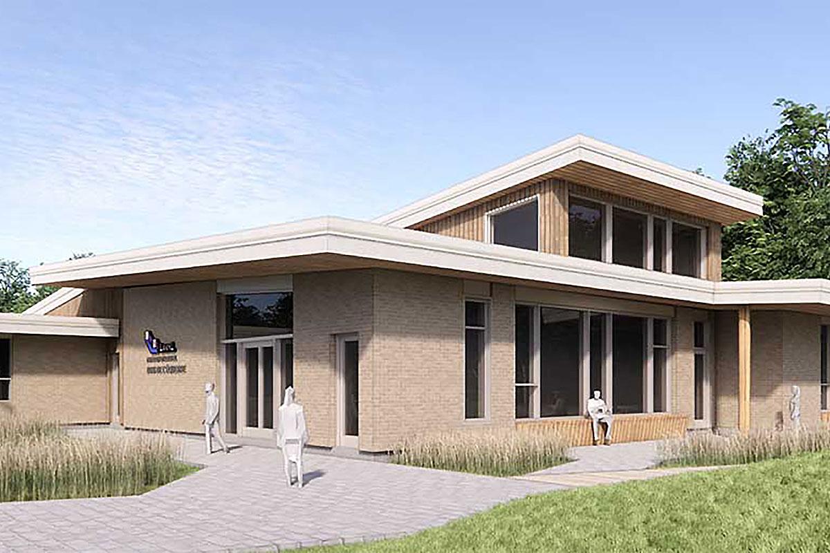 Laval investit dans un pavillon d’accueil écoresponsable au bois de l’Équerre. Crédit : Ville de Laval