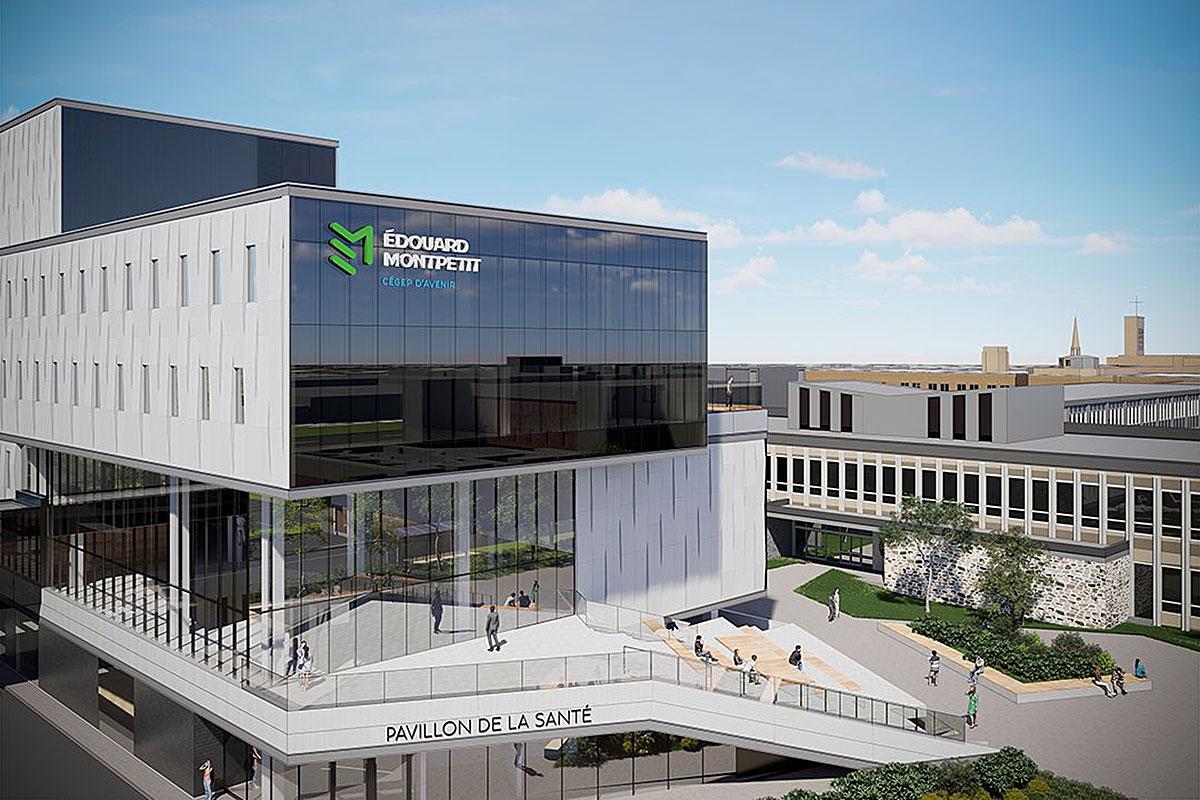 Feu vert pour la construction d'un nouveau pavillon au Cégep Édouard-Montpetit. Crédit : NEUF architect(e)s + NFOE Inc.