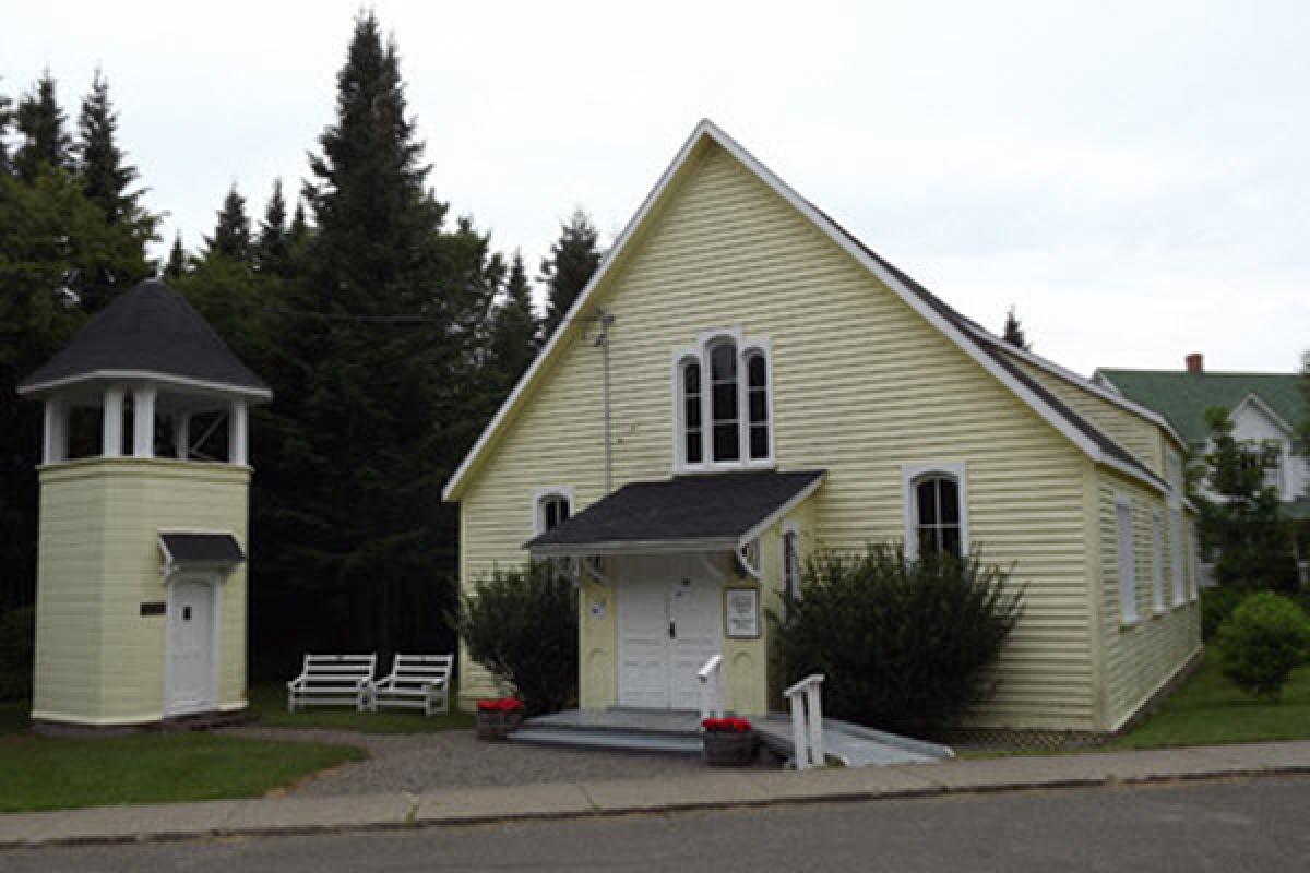 Église Little Metis Presbyterian Church, vue avant.
