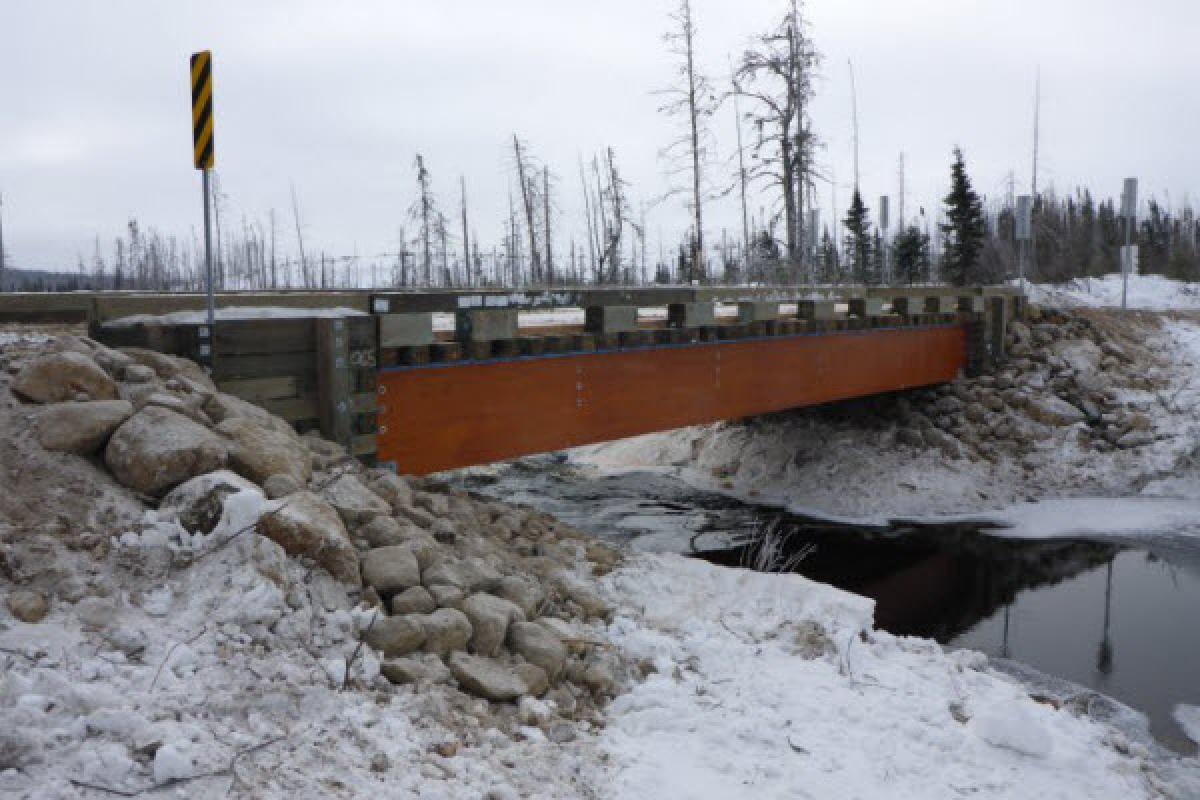 Un pont forestier totalement en bois