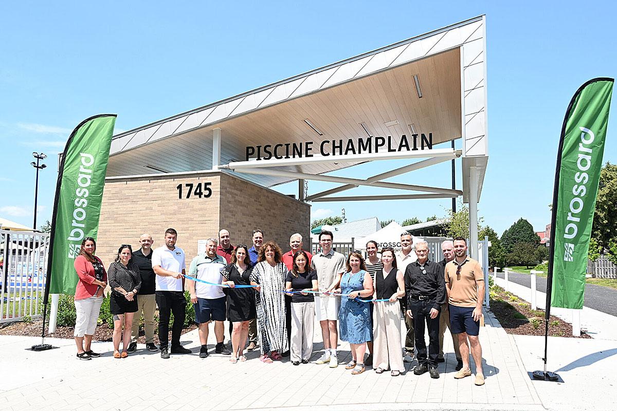 Brossard inaugure la nouvelle piscine Champlain. Crédit : Ville de Brossard