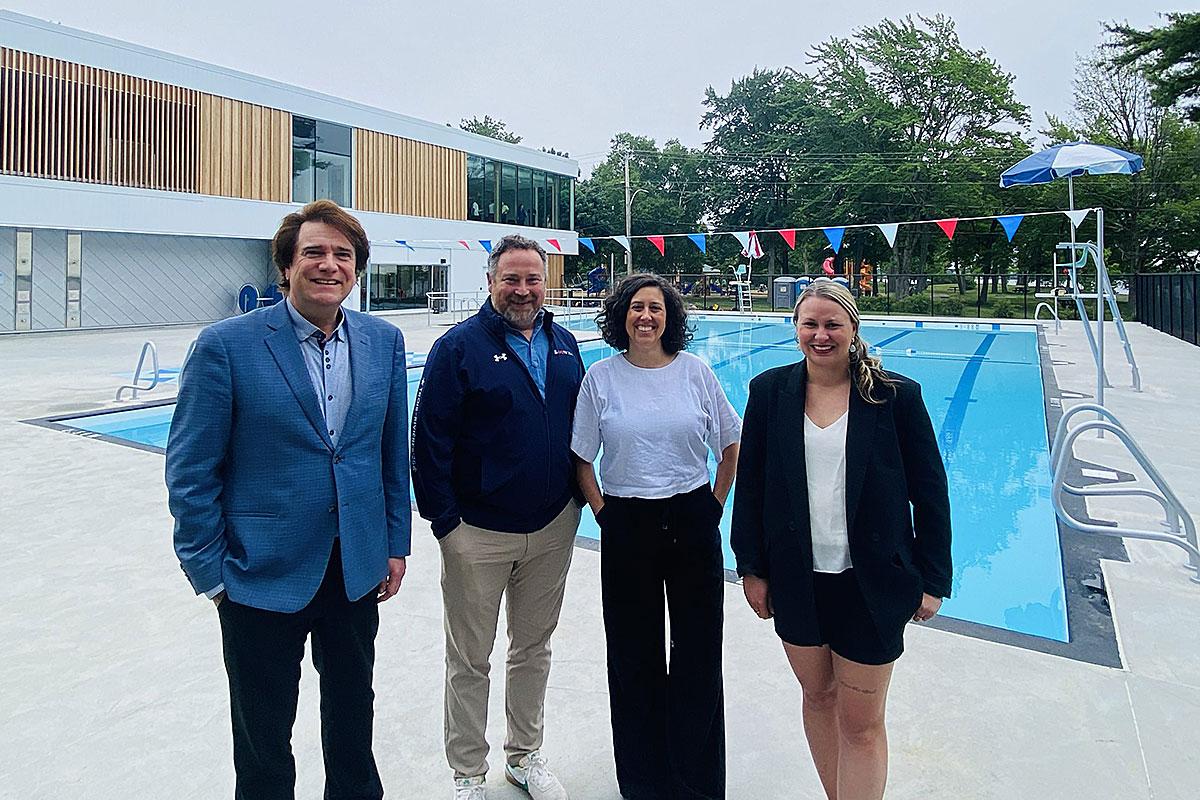 Inauguration de la piscine et du pavillon de l’île Saint-Quentin. Crédit : Ville de Trois-Rivières