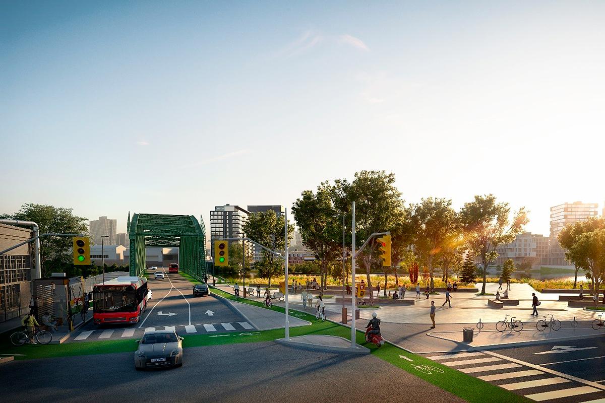 Traverse des Chaudières - réhabilitation du pont. Crédit : Services publics et Approvisionnement Canada
