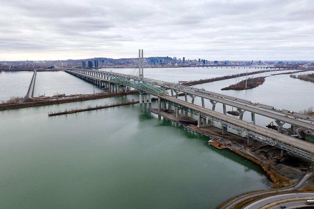 Lancement d’un concours pour la réutilisation des matériaux du pont Champlain. Crédit : PJCCI