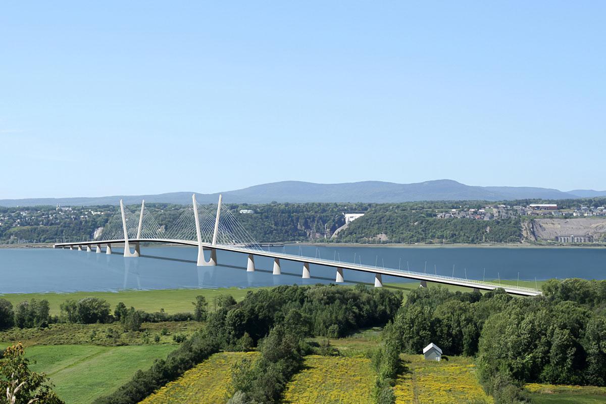 Québec révèle la conception du nouveau pont de l’île d’Orléans. Crédit : Ministère des Transports du Québec