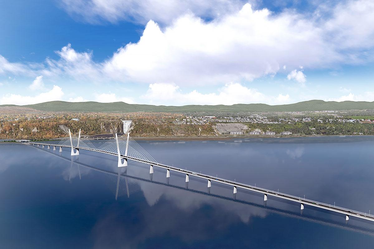 Reconstruction du Pont de l’Île-d’Orléans. Crédit : Ministère des Transports et de la Mobilité durable