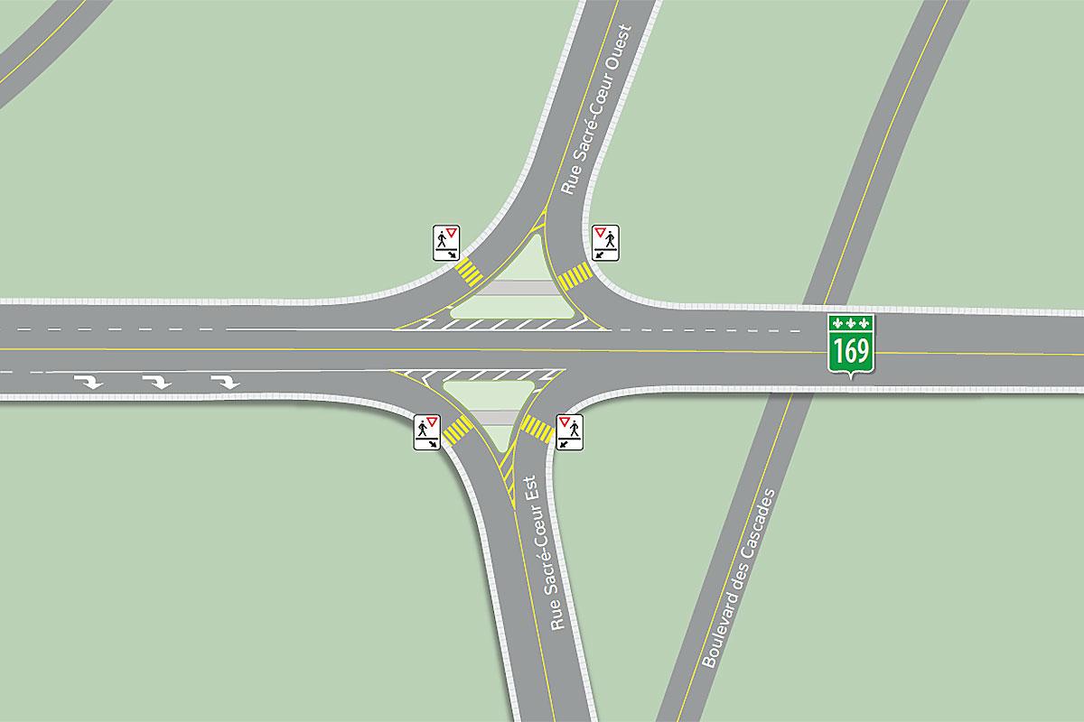 Un contrat de 6,2 M$ pour reconstruire le pont de la route 169 à Alma. Crédit : ministère des Transports et de la Mobilité durable