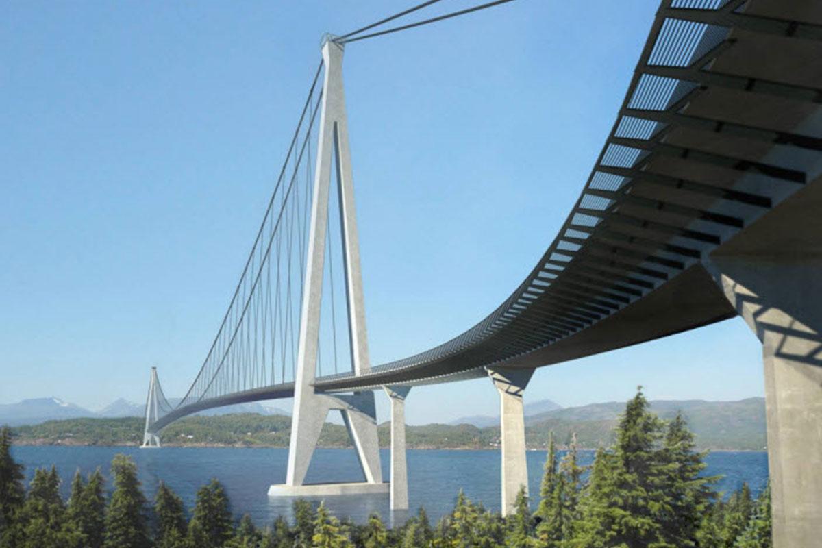 Le pont Halogaland, en Norvège, sur lequel se base le projet - Image fournie par la Société du pont sur le Saguenay