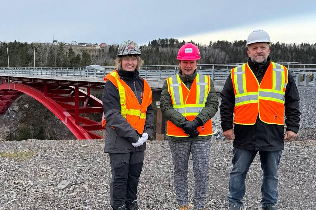 Saint-Clément : mise en service d’un pont au design inédit. Crédit : CAQ