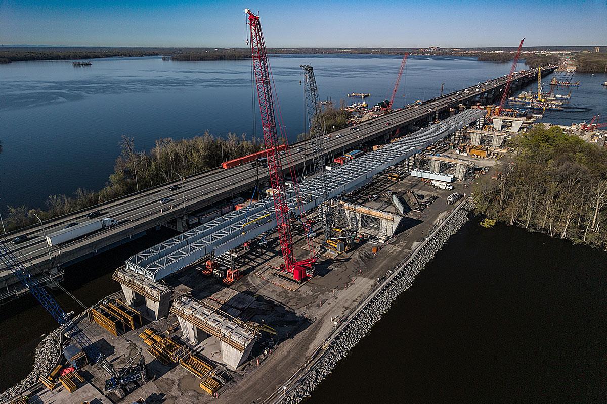 Reconstruction et élargissement du pont de l’Île-aux-Tourtes. Crédit : Ministère des Transports et de la Mobilité durable