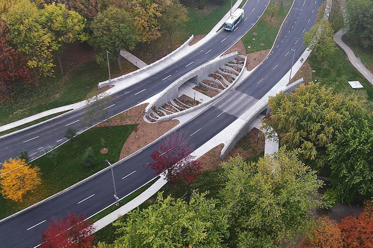 Les ponts Darwin ont remporté le Prix d’excellence 2021 dans la catégorie Infrastructure de l’American Concrete Institute. Crédit : Ville de Montréal.