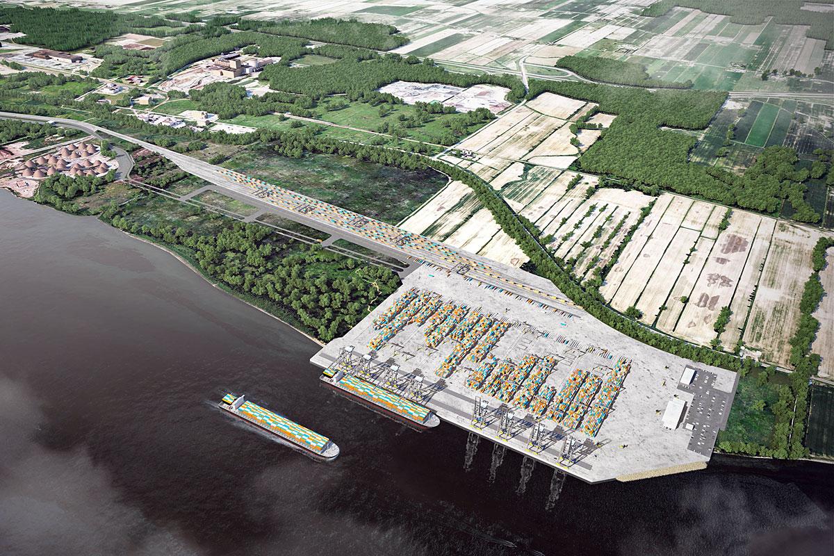 Trois équipes qualifiées pour la conception et la construction du terminal à conteneurs.Crédit : Administration portuaire de Montréal
