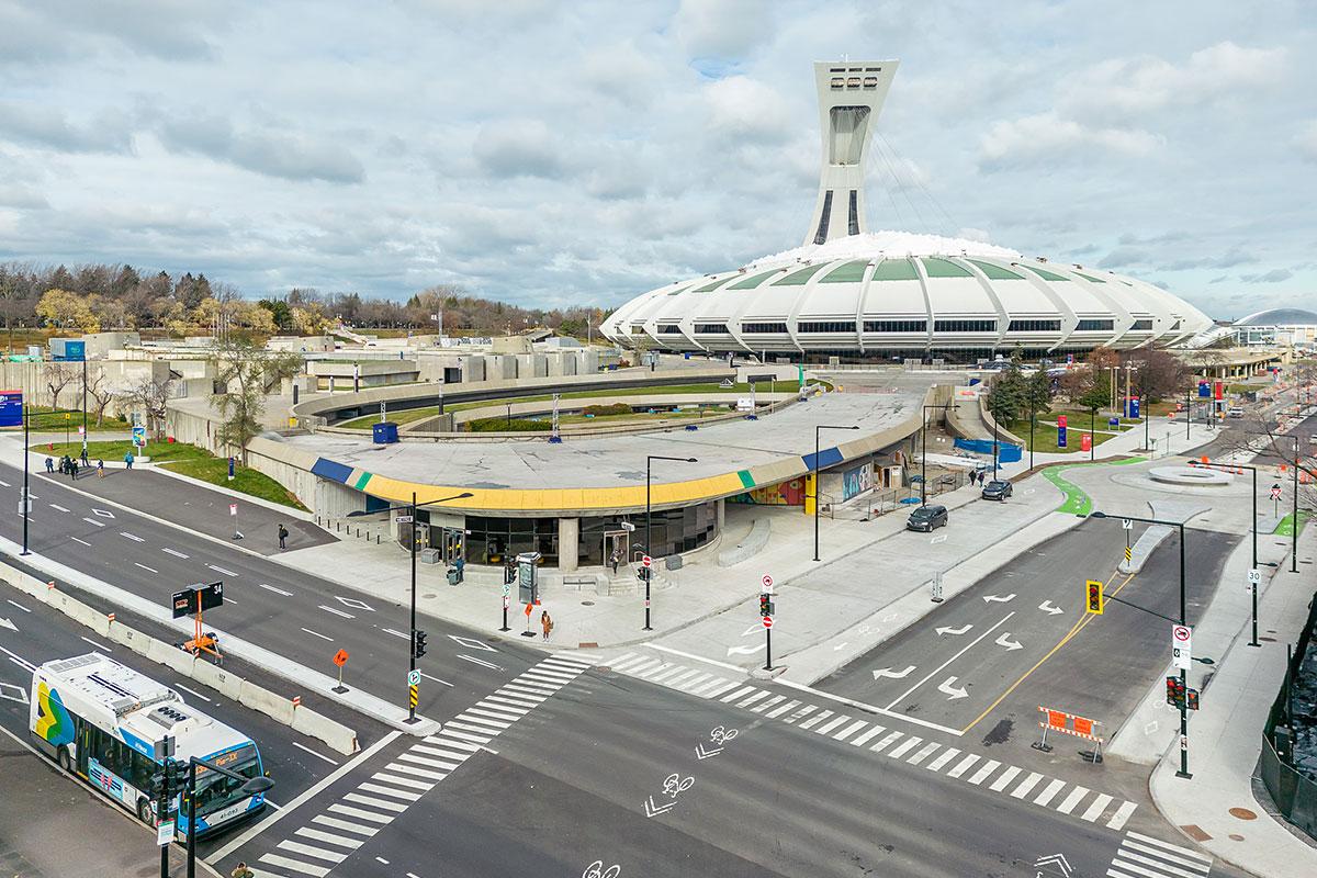 Le chantier de la station PIE-IX est le premier projet multipartenaire de la société de transport de Montréal, pour lequel elle a collaboré avec la ville de Montréal, la commission des services électriques de Montréal et le service rapide par bus. Crédit : Julien Perron-Gagné