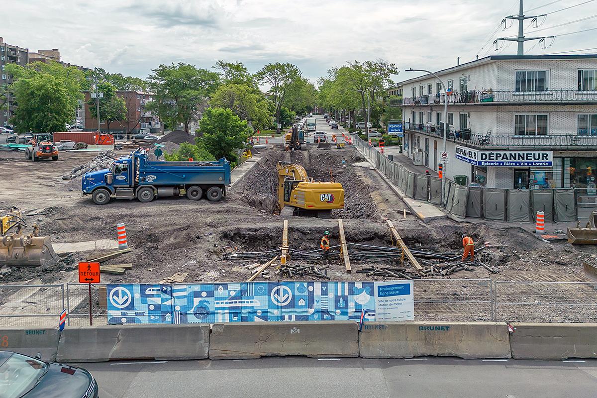 Prolongement de la ligne bleue. Crédit : Julien Perron-Gagné Photographe